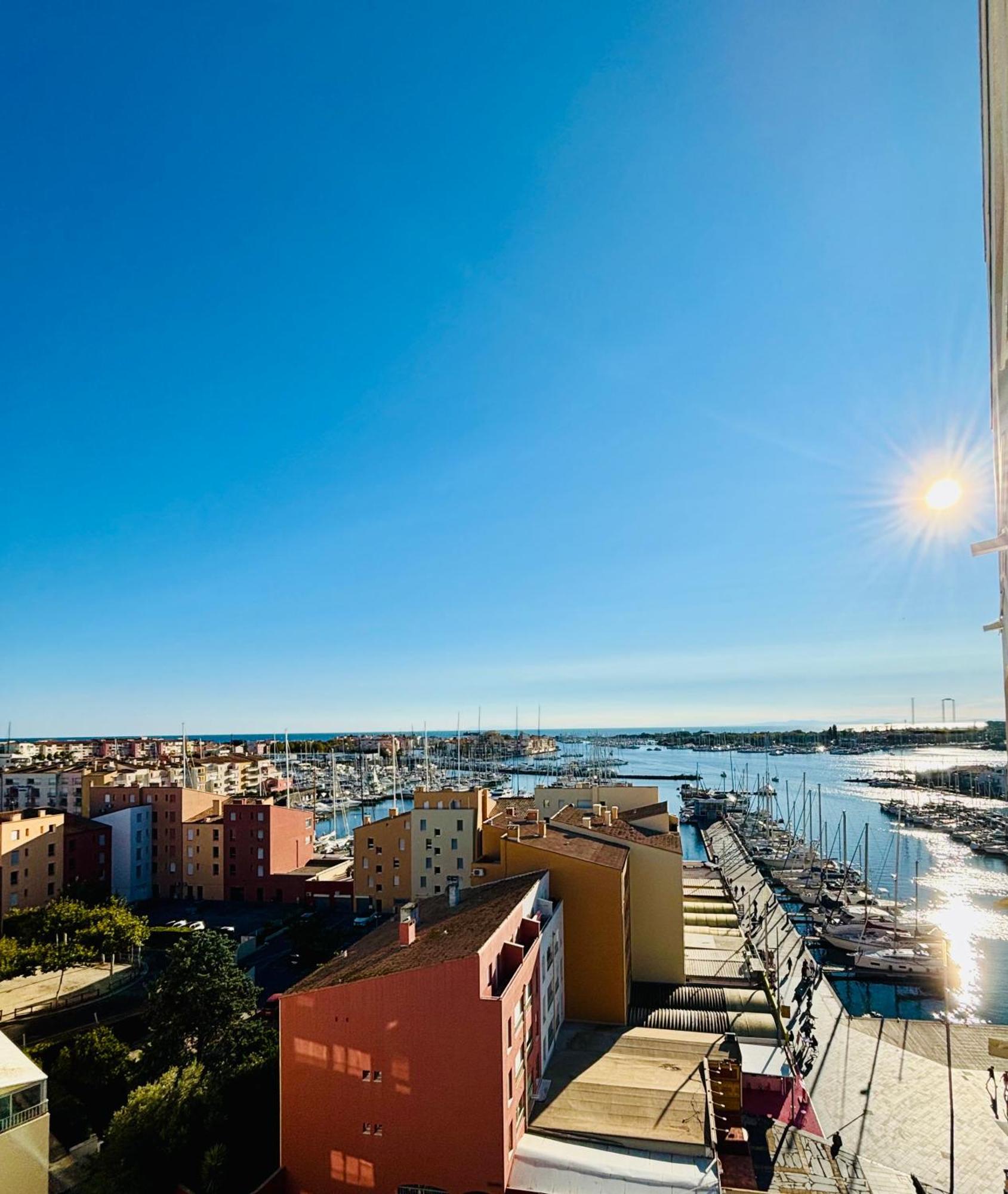 Ferienwohnung Centre Port,Vue Panoramique,Clim,Balcon,Wifi Agde Exterior foto