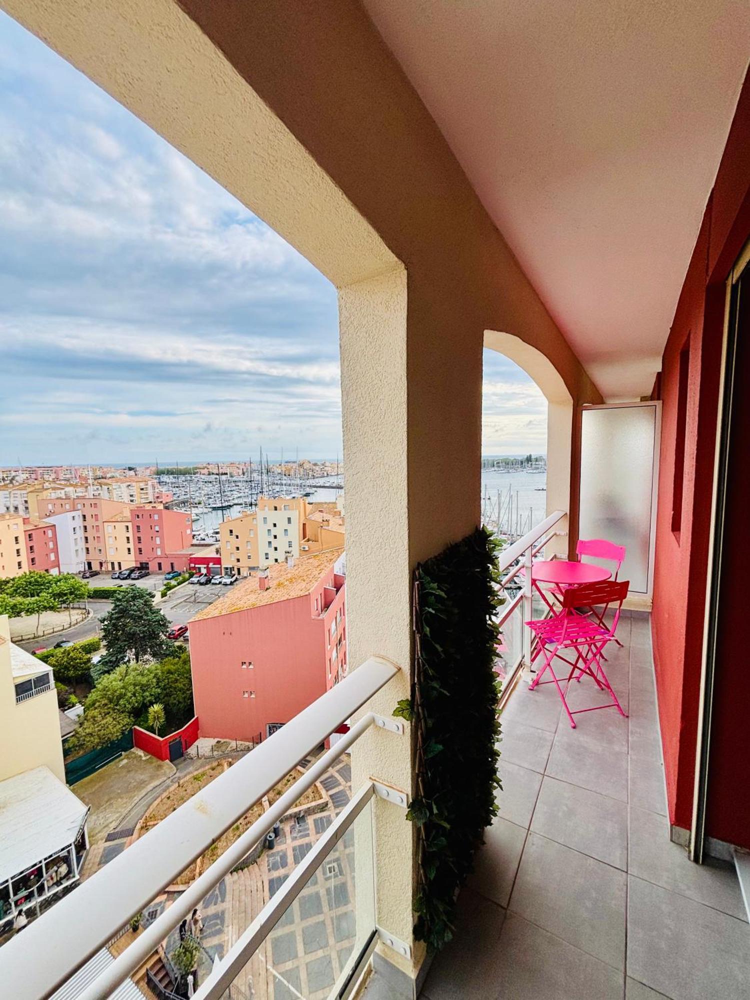 Ferienwohnung Centre Port,Vue Panoramique,Clim,Balcon,Wifi Agde Exterior foto