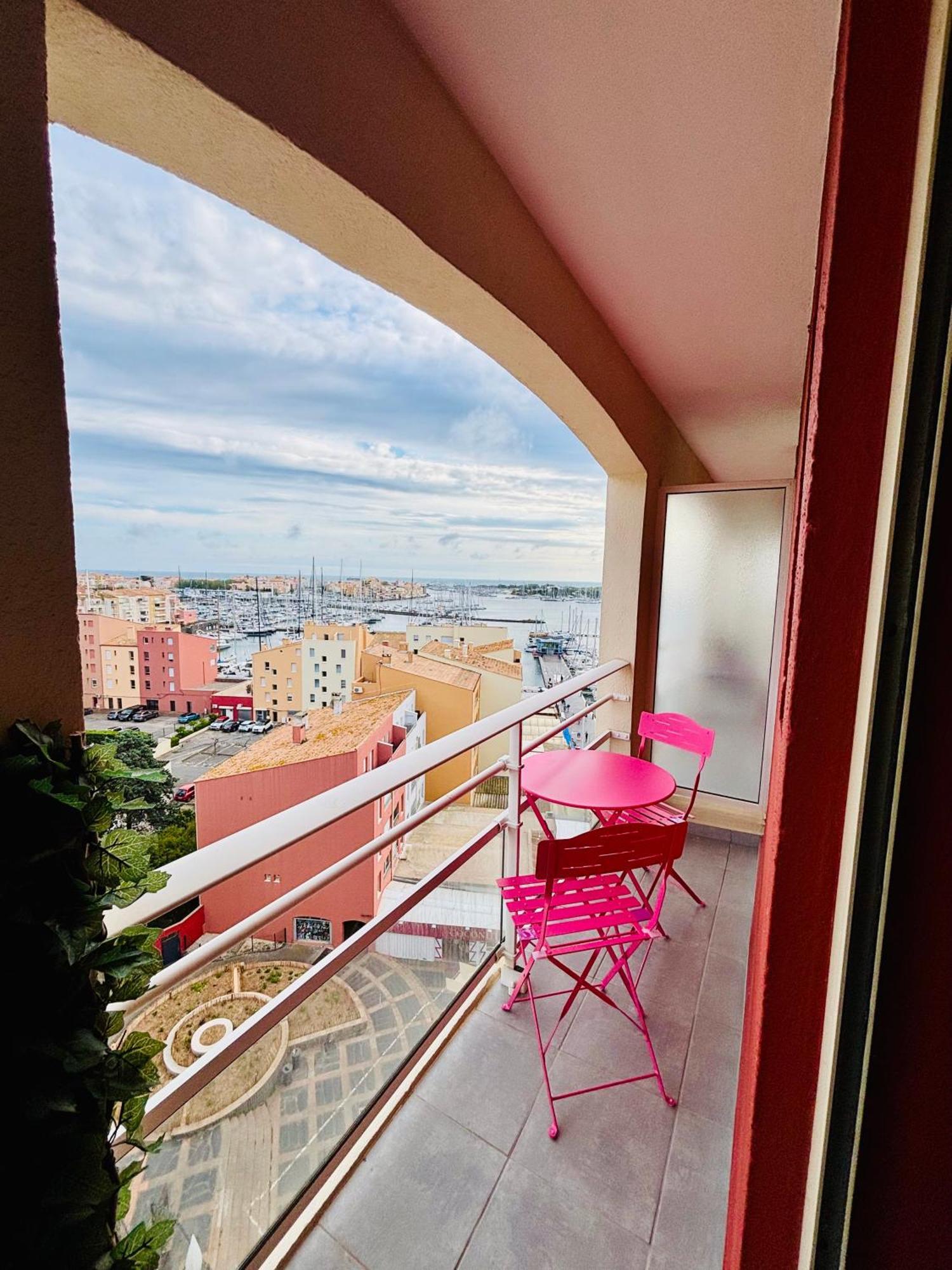 Ferienwohnung Centre Port,Vue Panoramique,Clim,Balcon,Wifi Agde Exterior foto